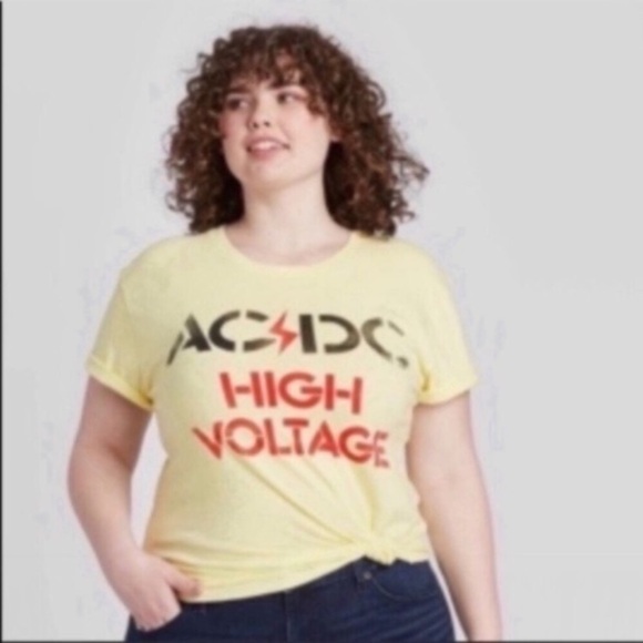 AC/DC Tops - AC/DC High Voltage Yellow Tee